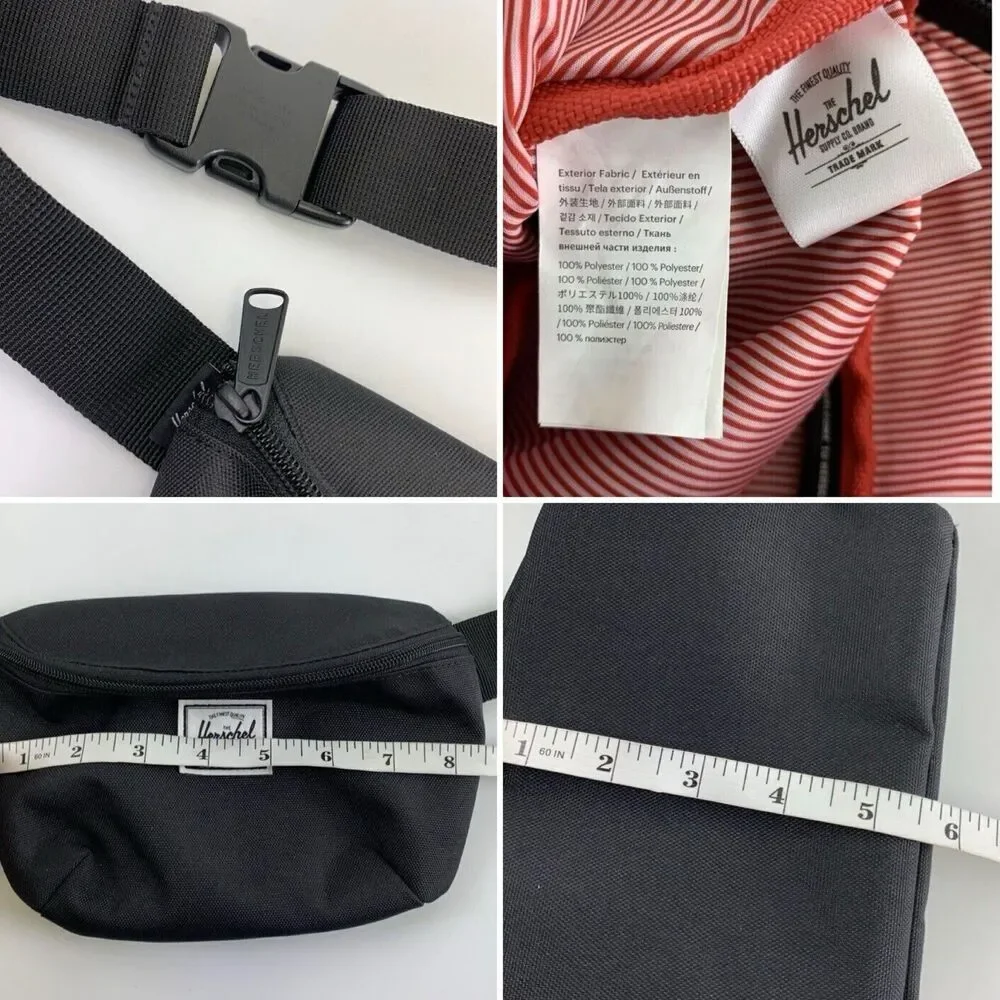 Herschel Supply Aspect Iona Black Backpack Fourteen Waist Hip Pack Card‎ Wallet